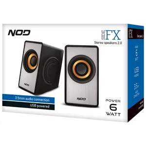 Ηχεία NOD Στέρεο 2.0 SideFX 6W RMS 3.5mm USB