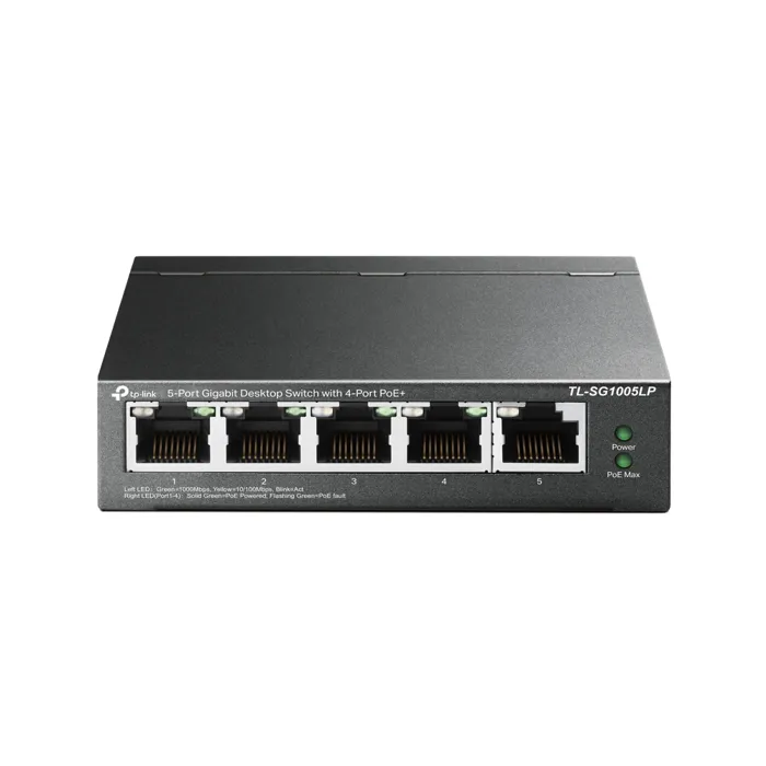 TP-LINK Switch 5Port POE+ 40W Gigabit TL-SG1005LP 10/100/1000M | axd.gr