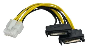 Καλώδιο Adaptor τροφοδοσίας EPS 8pin σε 2x Sata 15pin PT