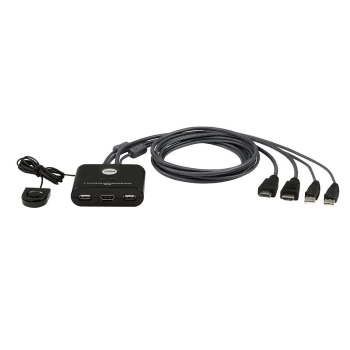 ATEN CS22HF KVM Switch 2xΗ/Υ USB FHD HDMI Cables | axd.gr