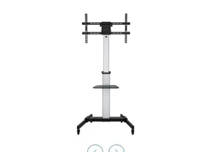 Βάση Στήριξης TV Τροχήλατη Δαπέδου 37-86" 50Κg 600x400 Alum KYDOS