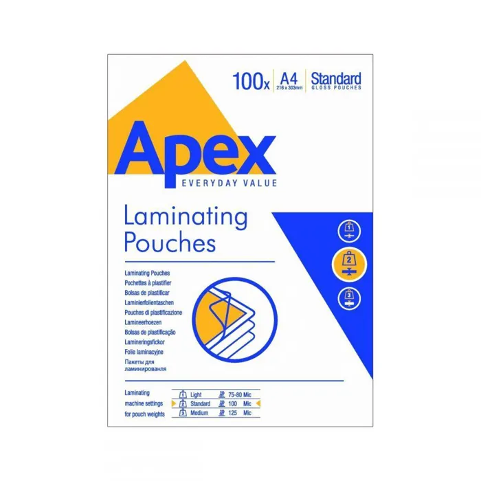 Δίφυλα πλαστικοποίησης Α4 100-125mic 100 φύλλα Fellowes/Geha | axd.gr