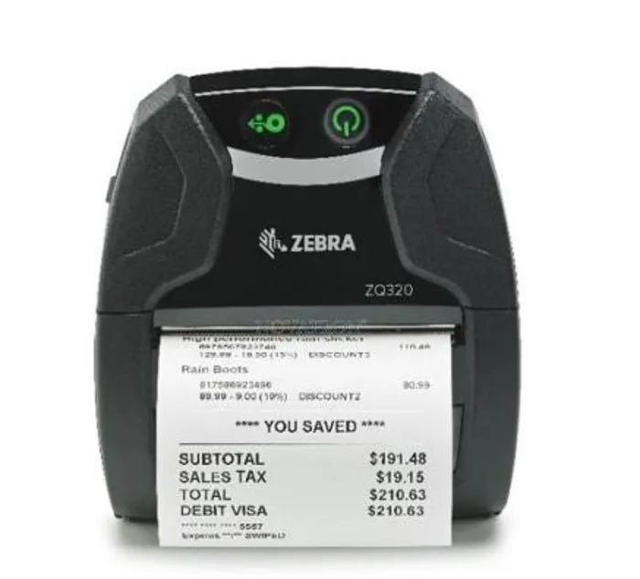 Εκτυπωτής Barcode Zebra ZQ320 Thermal Mobile U/BT/WiFi 2ΥW | axd.gr
