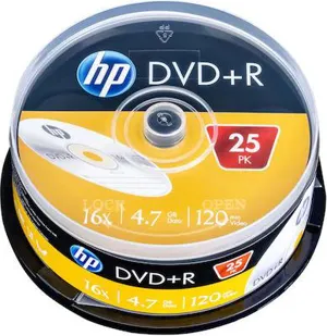 HP DVD+R 16X 4.7Gb 120min Video 25Pack