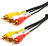 Καλώδιο audio/video 3RCA TO 3RCA 1.8m BLACK | axd.gr