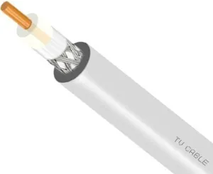 Καλώδιο Coaxial 1m 75Ohm ΤV SAT-5 96X0.12 OD6.8 Ομοαξονικό