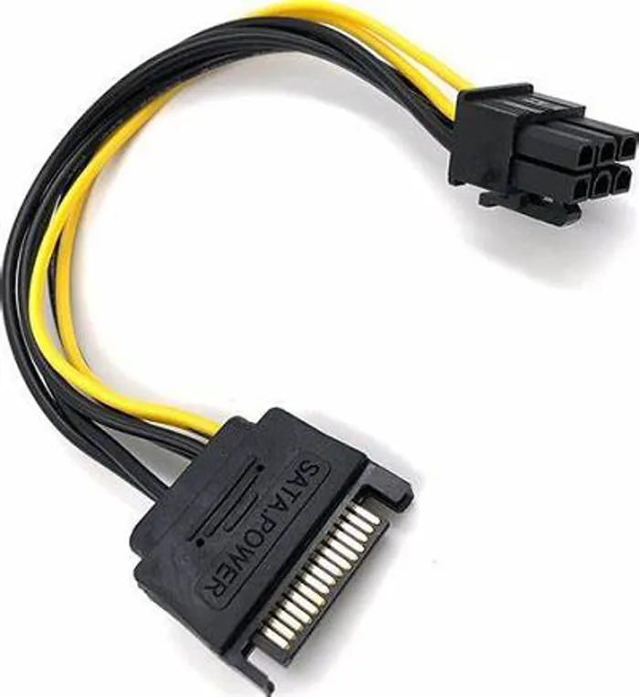 Καλώδιο Power cable SATA 1x15p to PCI-E 6pin 15cm | axd.gr