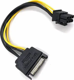 Καλώδιο Power cable SATA 1x15p to PCI-E 6pin 15cm