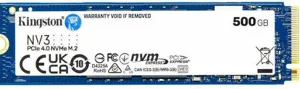 Kingston 500GB SSD M.2 NVMe 4x 2280 SNVxS/500G 3YW