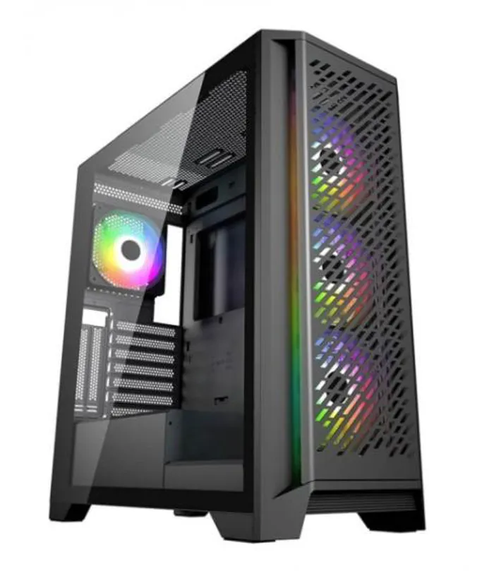 Κουτί PC Supercase Case Ackerman 4x120mm RGB Midi M-ATX Black | axd.gr