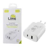 Φορτιστής 75W 4A USB/USB-C QC3.0 PD3 GAN Lime | axd.gr
