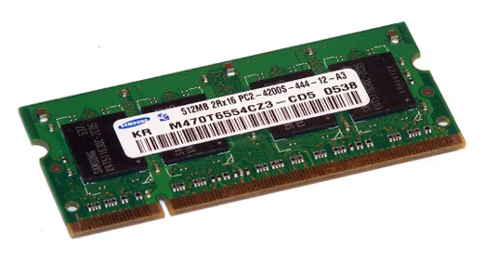 Μνήμη Samsung 512MB DDR2 SODIMM PC2-4200S M470T6554CZ3-CD5 #RFB | axd.gr