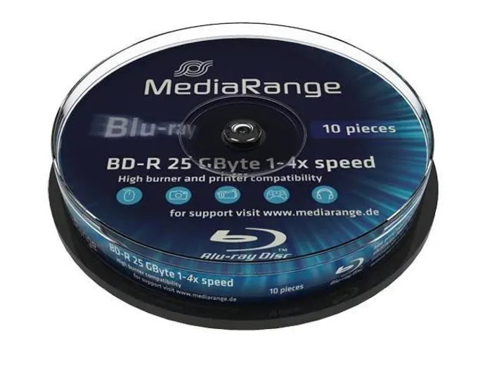 MediaRange Blu-Ray 25Gb BL-R 4x Printable FullSurface Cake | axd.gr