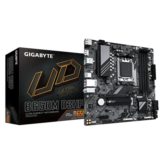 Μητρική Gigabyte B650M D3HP AM5 mATX 4xD 2.5Gbe 2xM2 1xH-2xDP 3YW | axd.gr