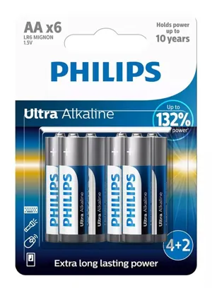 Μπαταρία AA PHILIPS 1.5V LR06 6x Ultra Alkaline