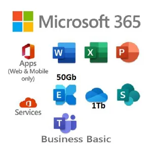 MS Office 365 Basic Year email+WebApps+1Tb Ετήσια Συνδρομή