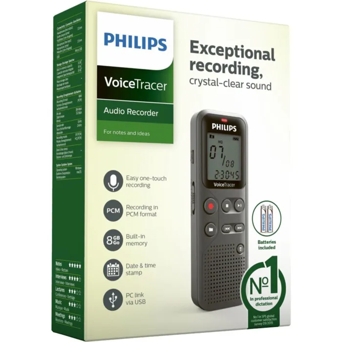 Philips DVT 1120 8Gb Digital Voice Recorder Συσκευή Υπαγόρευσης | axd.gr