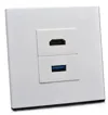 ΠΡΙΖΑ HDMI 2.0 και USB 3.0 πρόσοψη 86x86mm | axd.gr