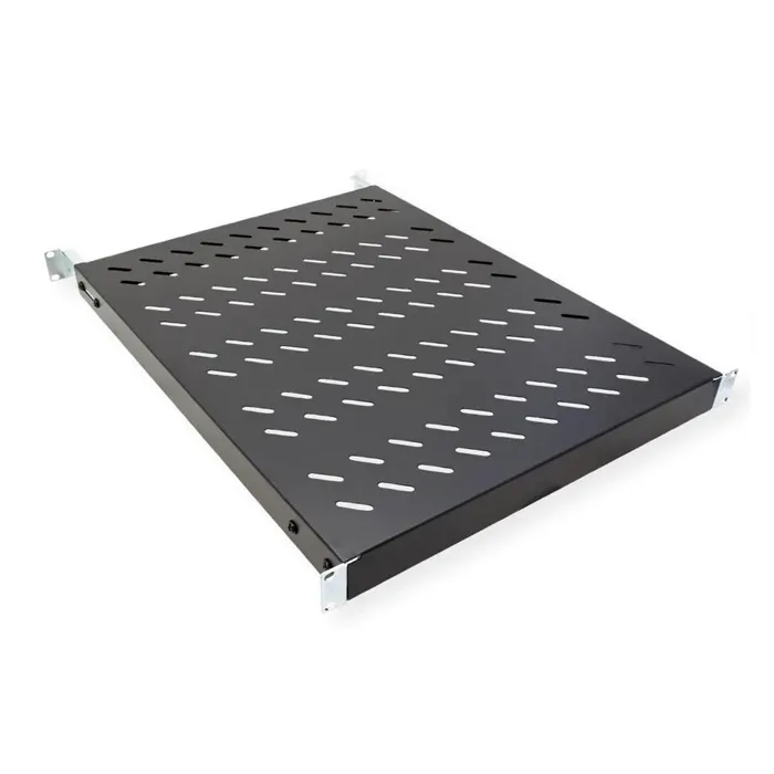 RACK SHELF 19" ΡΑΦΙ 1U D80m <50Kg L=57cm+Brackets Μαύρο | axd.gr