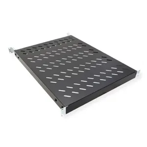 RACK SHELF 19" ΡΑΦΙ 1U D80m <50Kg L=57cm+Brackets Μαύρο