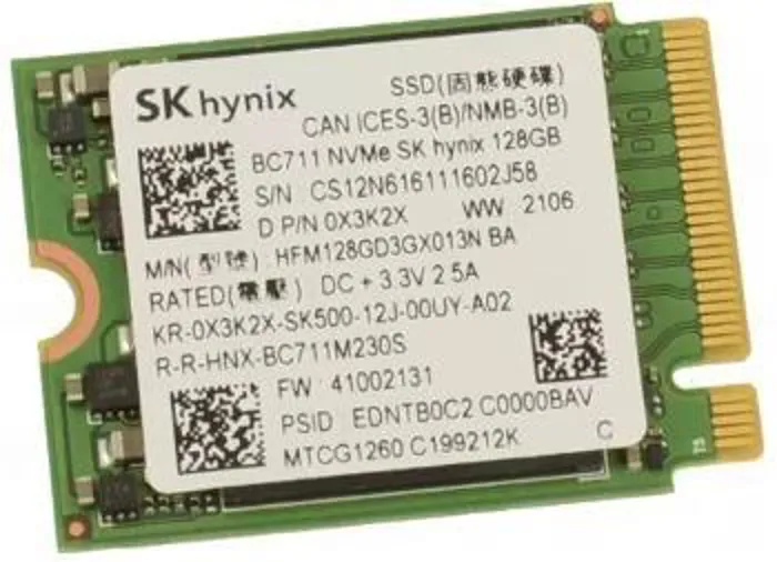 SK Hynix 128GB SSD M.2 NVMe 3x 2230 1600R|800W 0X3K2X | axd.gr