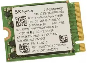 SK Hynix 128GB SSD M.2 NVMe 3x 2230 1600R|800W 0X3K2X