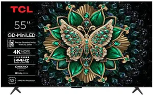 TCL 55" TV 4K UHD 55C6K Smart 144Hz QD-MiniLED WiFi 2YW