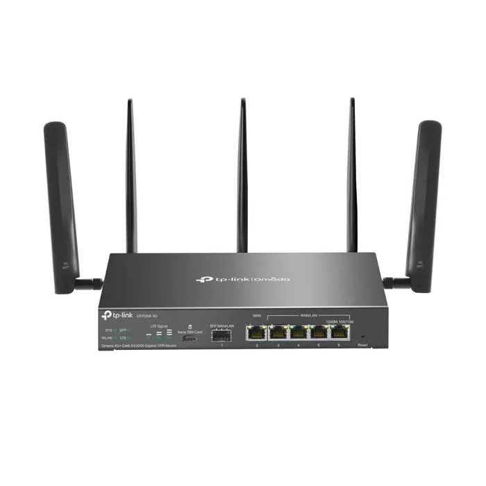 TP-LINK AX3000 TL-ER706W-4G Router 4LAN 1WAN 1SFP VPN Omada | axd.gr