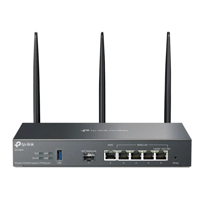 TP-LINK AX3000 TL-ER706W Router 5LAN 1WAN 1SFP VPN Omada | axd.gr
