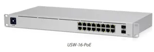 UBIQUITI USW-16-PoE Switch 16port Gigabit PoE