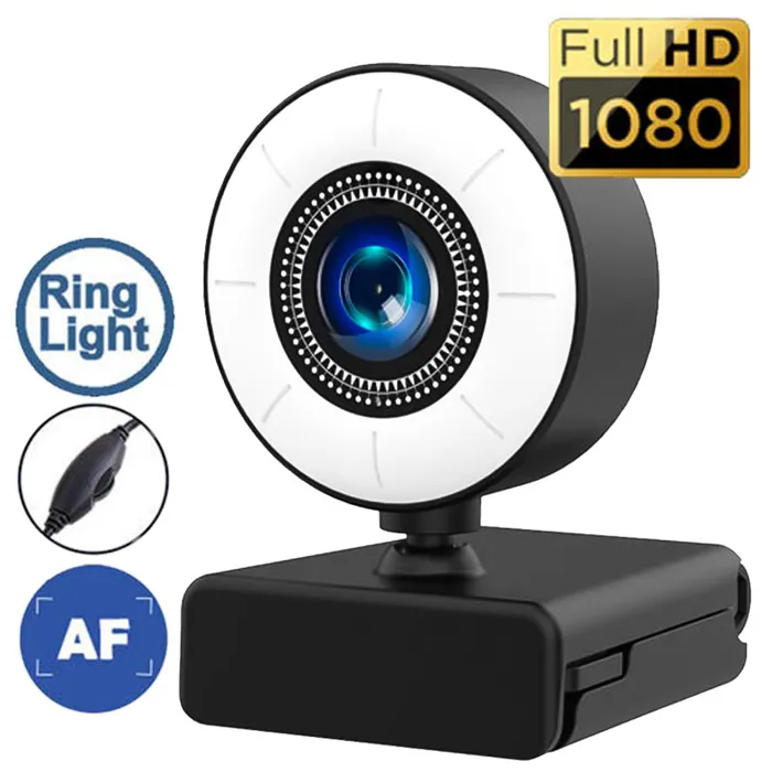 Webcamera FHD 1080P Ring Light+Μικρόφωνο LAMTECH | axd.gr